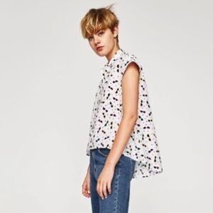 Zara Cap sleeve shirt